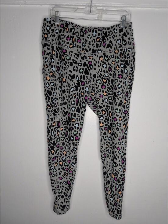 torrid Pants - Torrid Leggings Womens 2 Gray Leopard Print High Waist Ankle Pockets Workout